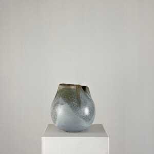 Unique 1970s Franco Bucci Ceramic Vase: 'Whistle' with Two Mouths