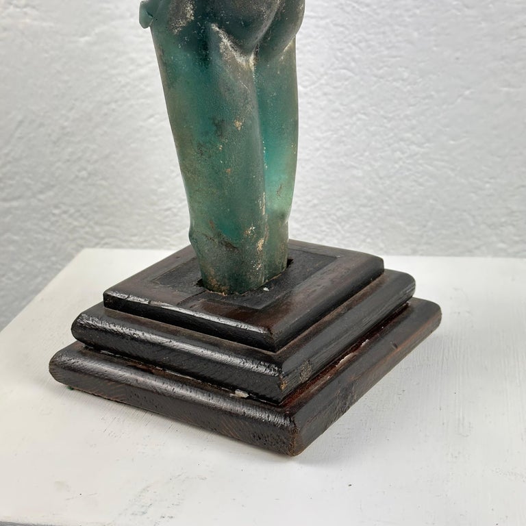 Very Rare Archimede Seguso Etched Murano Glass Woman's Sculpture, 1930s