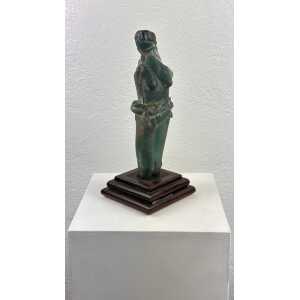 Very Rare Archimede Seguso Etched Murano Glass Woman's Sculpture, 1930s
