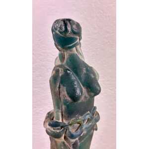 Very Rare Archimede Seguso Etched Murano Glass Woman's Sculpture, 1930s