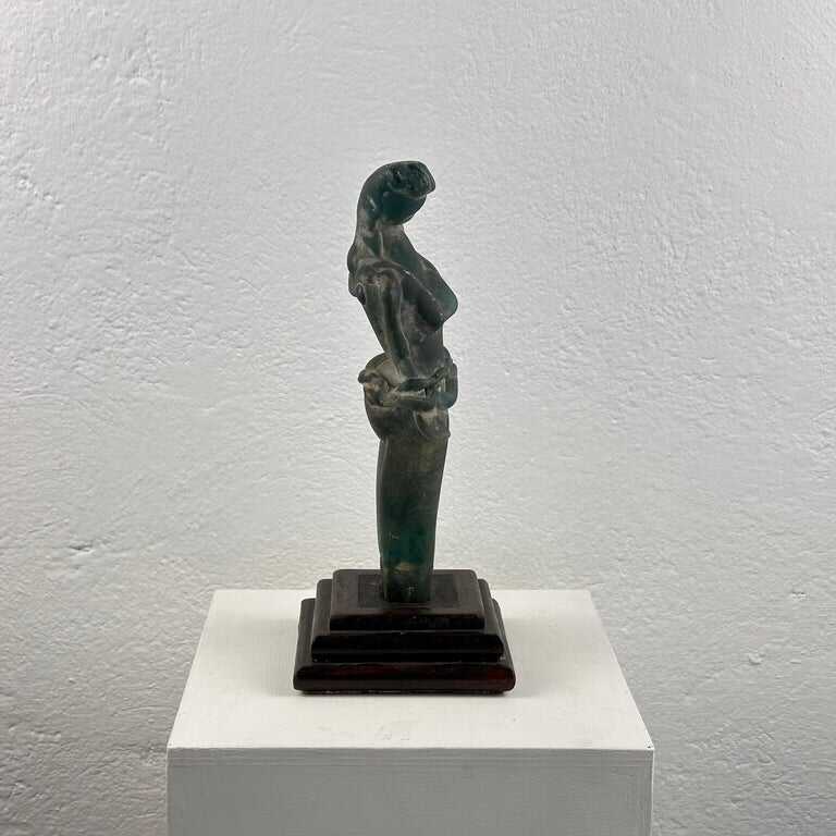 Very Rare Archimede Seguso Etched Murano Glass Woman's Sculpture, 1930s