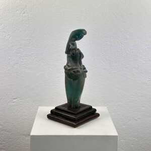 Very Rare Archimede Seguso Etched Murano Glass Woman's Sculpture, 1930s