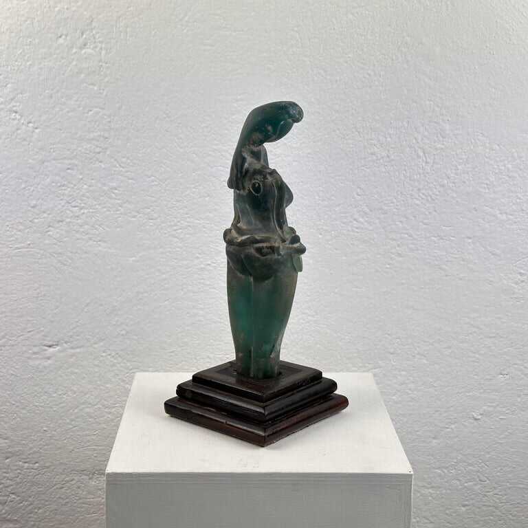 Very Rare Archimede Seguso Etched Murano Glass Woman's Sculpture, 1930s