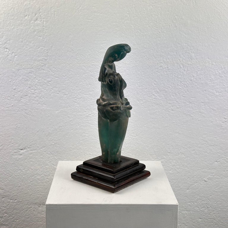Very Rare Archimede Seguso Etched Murano Glass Woman's Sculpture, 1930s