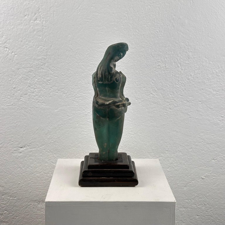 Very Rare Archimede Seguso Etched Murano Glass Woman's Sculpture, 1930s