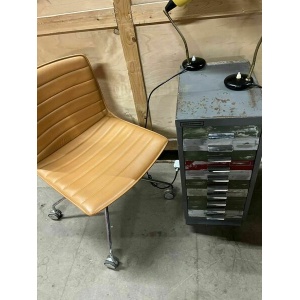 Vintage 1970s Small Filing Cabinet Grey