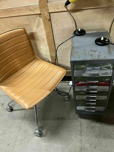 Vintage 1970s Small Filing Cabinet Grey