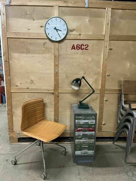 Vintage 1970s Small Filing Cabinet Grey