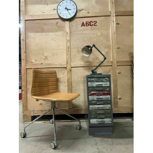 Vintage 1970s Small Filing Cabinet Grey