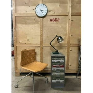 Vintage 1970s Small Filing Cabinet Grey
