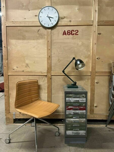 Vintage 1970s Small Filing Cabinet Grey