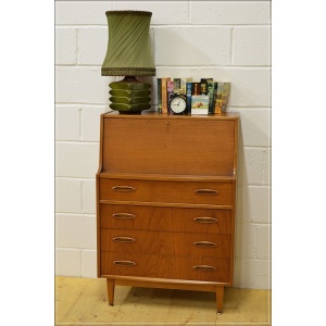 vintage bureau writing desk teak Jentique mid century danish design DELIVERY