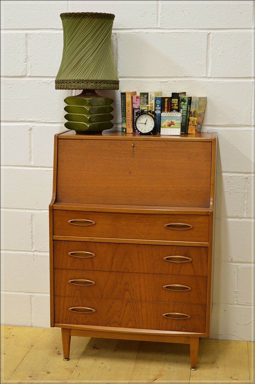 vintage bureau writing desk teak Jentique mid century danish design DELIVERY