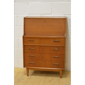vintage bureau writing desk teak Jentique mid century danish design DELIVERY