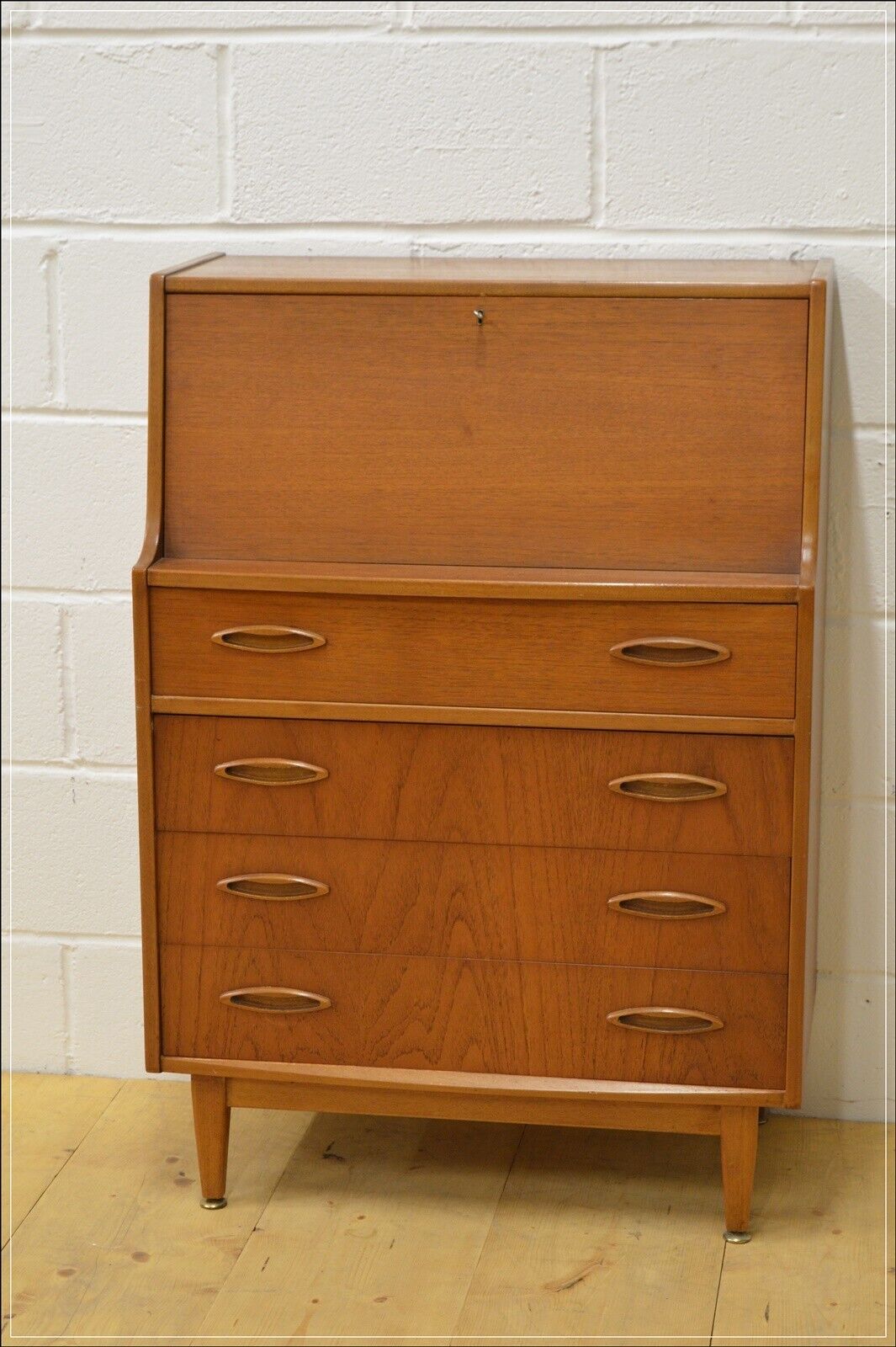 vintage bureau writing desk teak Jentique mid century danish design DELIVERY
