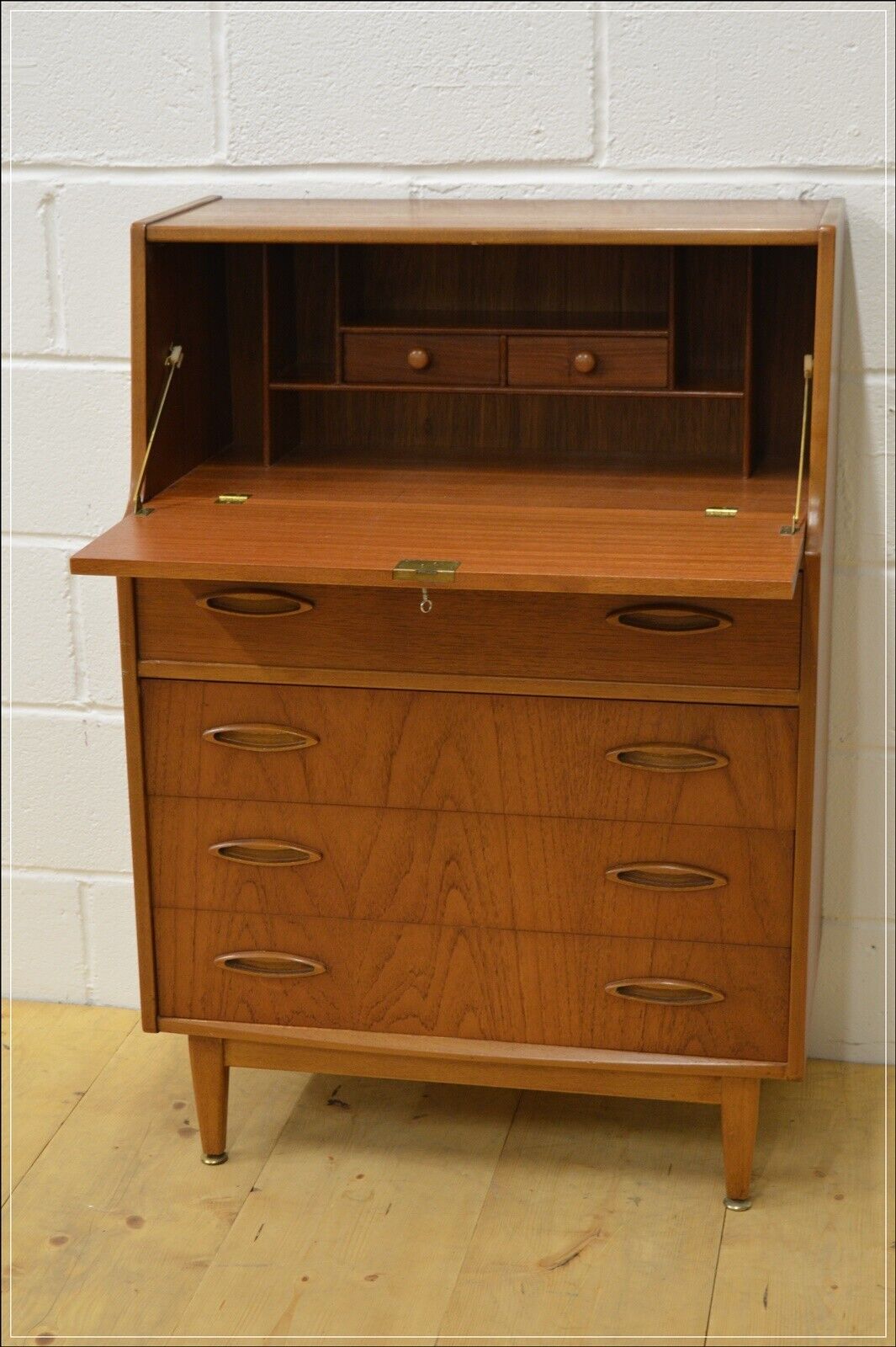 vintage bureau writing desk teak Jentique mid century danish design DELIVERY
