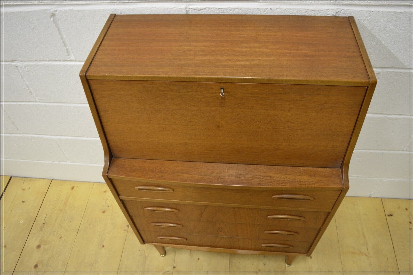 vintage bureau writing desk teak Jentique mid century danish design DELIVERY