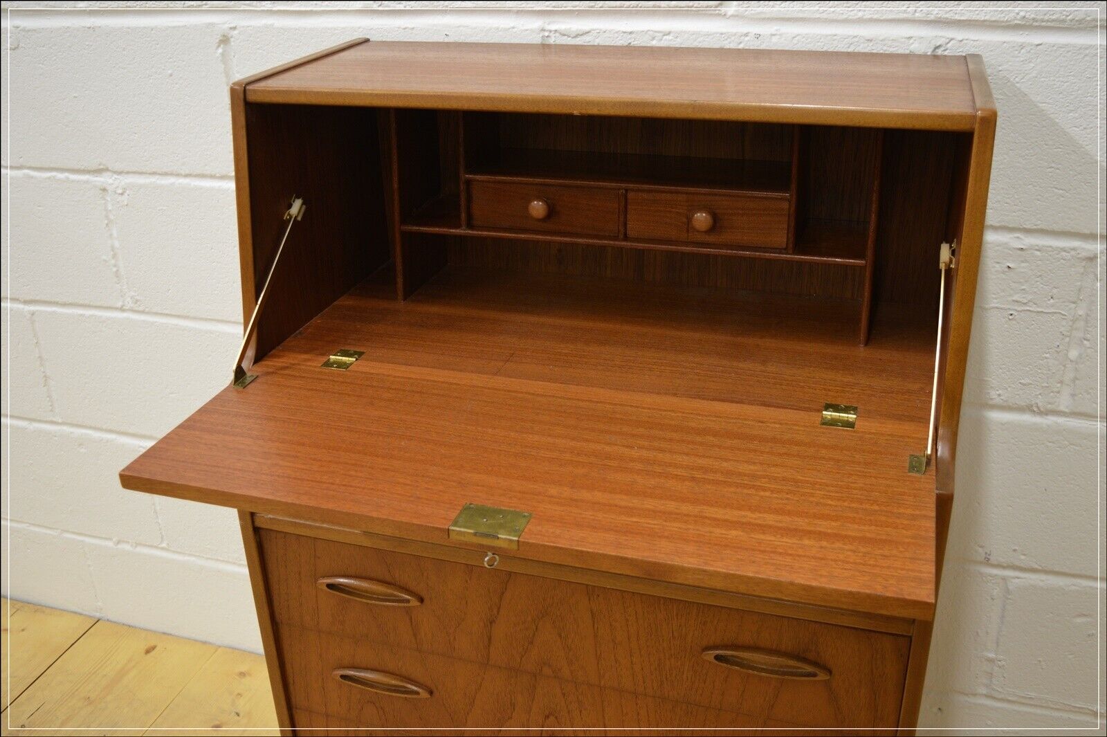 vintage bureau writing desk teak Jentique mid century danish design DELIVERY