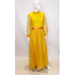 Vintage Cresta Mustard Colour Gown