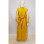Vintage Cresta Mustard Colour Gown