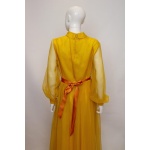 Vintage Cresta Mustard Colour Gown
