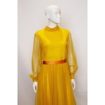 Vintage Cresta Mustard Colour Gown