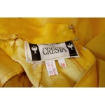 Vintage Cresta Mustard Colour Gown