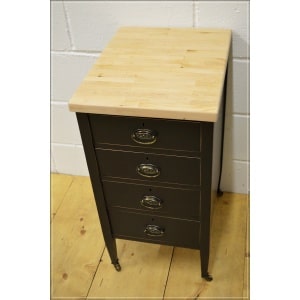 vintage filing cabinet butcher`s block kitchen island chest of drawers DELIVERY