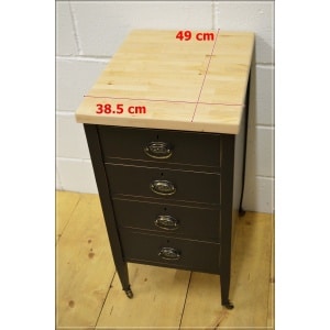 vintage filing cabinet butcher`s block kitchen island chest of drawers DELIVERY