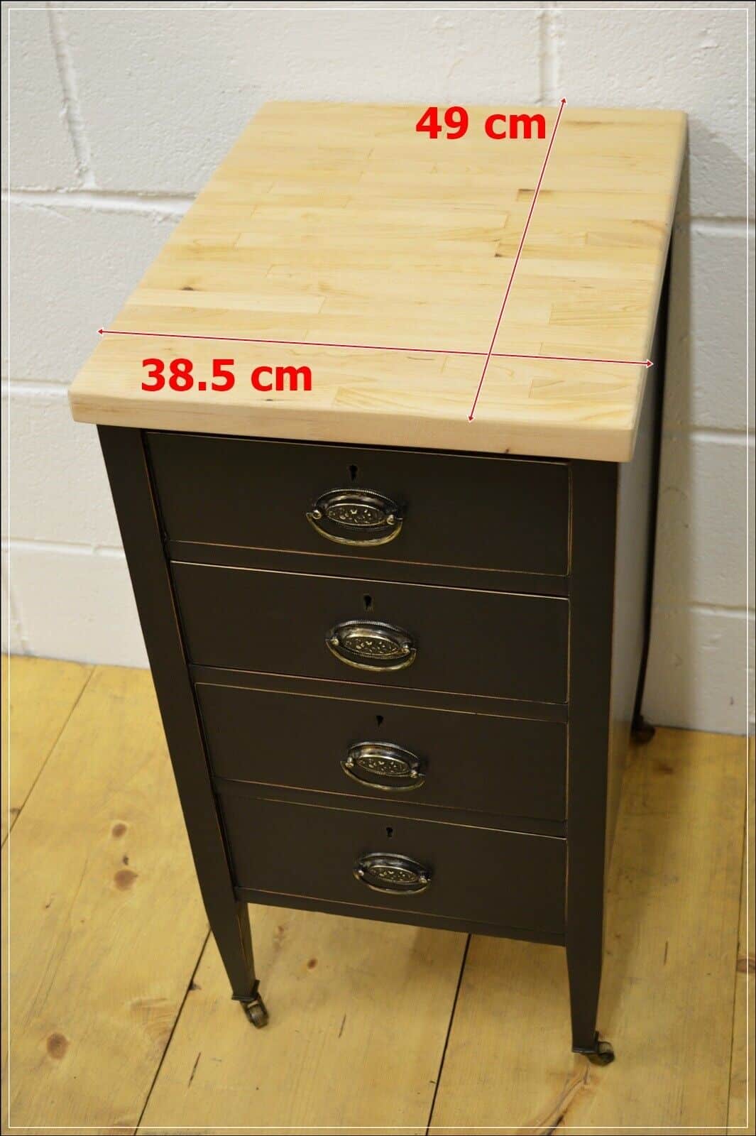vintage filing cabinet butcher`s block kitchen island chest of drawers DELIVERY