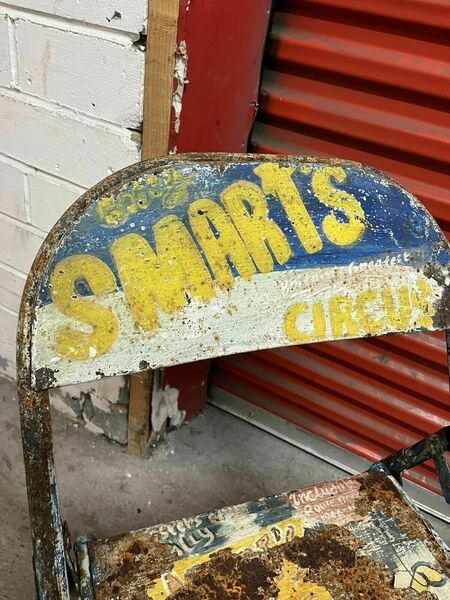 Vintage Metal Folding Chairs Billy Smarts Circus C1950s