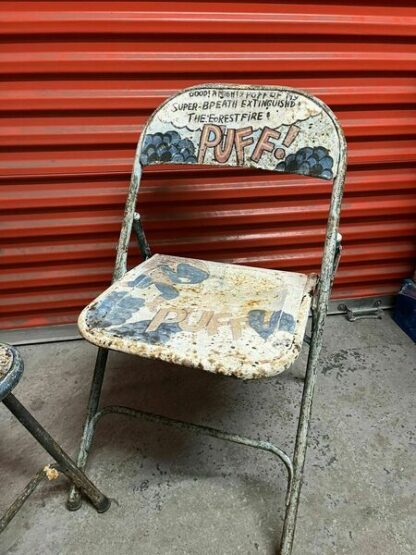 Vintage Metal Folding Chairs Billy Smarts Circus C1950s