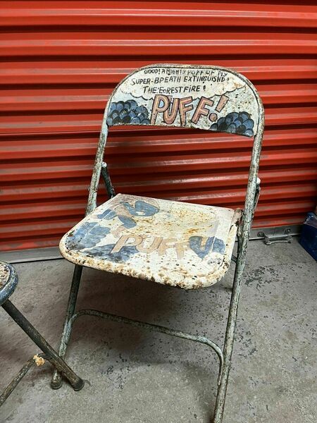Vintage Metal Folding Chairs Billy Smarts Circus C1950s