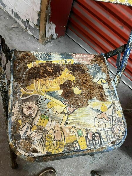 Vintage Metal Folding Chairs Billy Smarts Circus C1950s