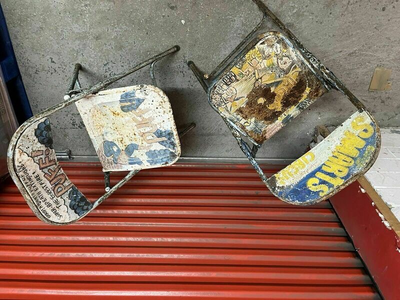 Vintage Metal Folding Chairs Billy Smarts Circus C1950s