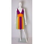 Vintage Moschino Multi Colour Runway Crepe Dress