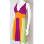 Vintage Moschino Multi Colour Runway Crepe Dress