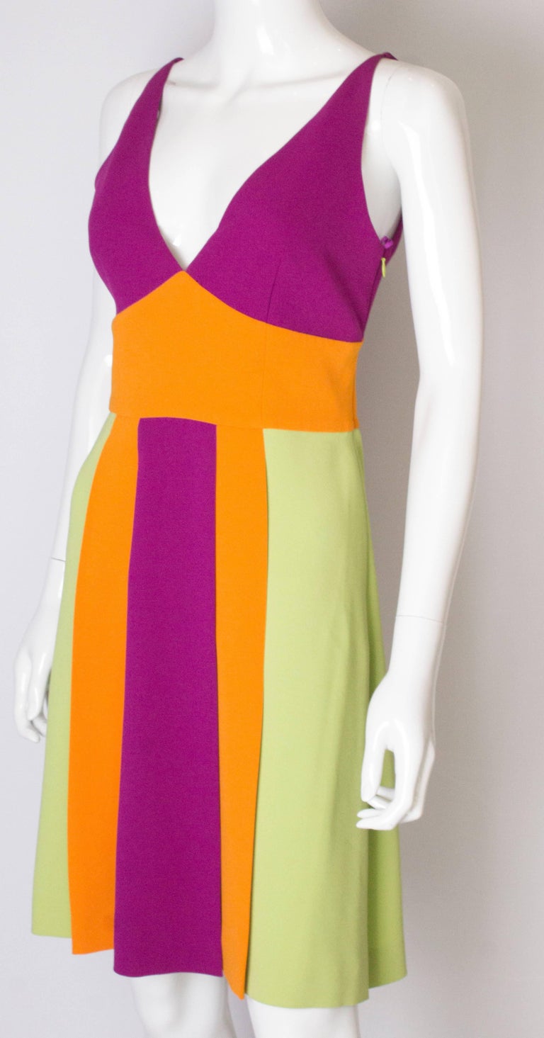 Vintage Moschino Multi Colour Runway Crepe Dress