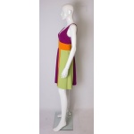 Vintage Moschino Multi Colour Runway Crepe Dress