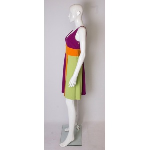 Vintage Moschino Multi Colour Runway Crepe Dress