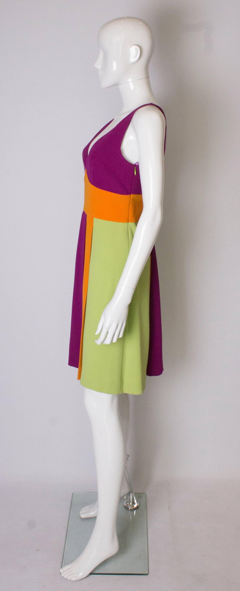 Vintage Moschino Multi Colour Runway Crepe Dress