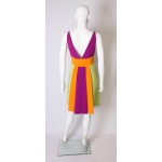 Vintage Moschino Multi Colour Runway Crepe Dress