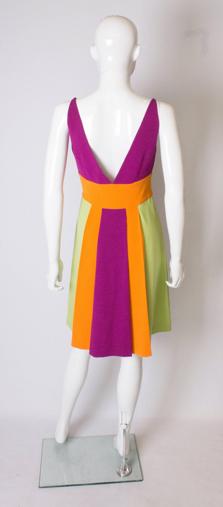Vintage Moschino Multi Colour Runway Crepe Dress