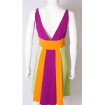 Vintage Moschino Multi Colour Runway Crepe Dress
