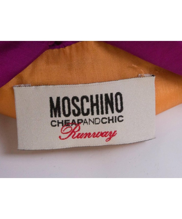 Vintage Moschino Multi Colour Runway Crepe Dress