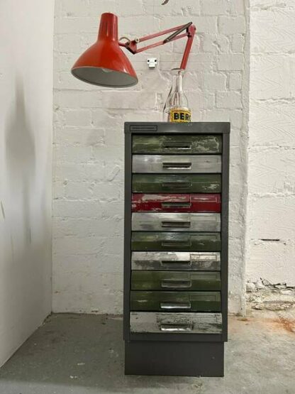 Vintage Myers Filing Cabinet Pale Grey