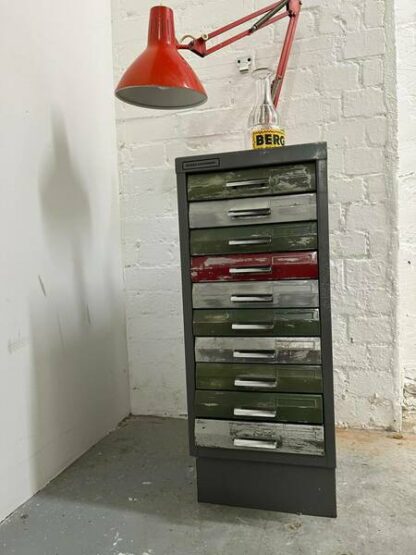 Vintage Myers Filing Cabinet Pale Grey