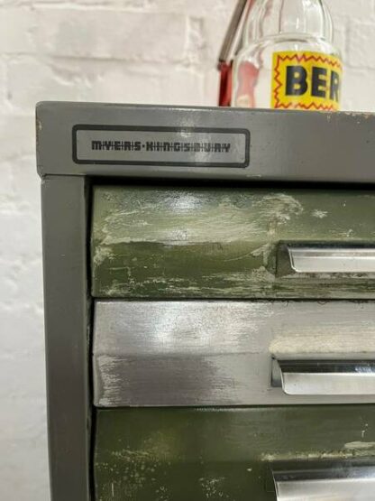 Vintage Myers Filing Cabinet Pale Grey