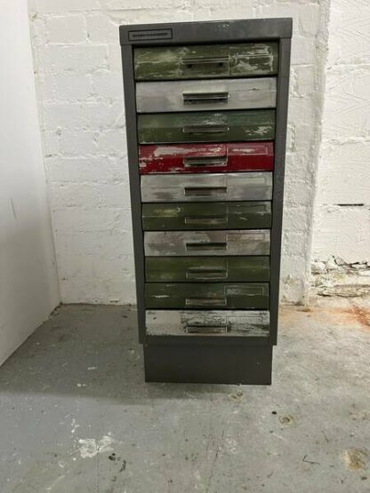 Vintage Myers Filing Cabinet Pale Grey