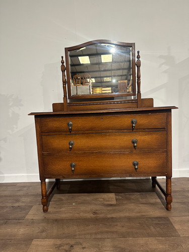 Vintage Oak Dressing Table